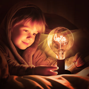 Custom Name Vintage Light Bulbs  Personalized Text Led Modeling Lamp Bulbs Home Decor Gift For Kids