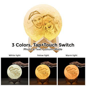 3D Print Painting Light Photo Moon Lamp Personalized Engraved Moon Lamp Gifts for Men