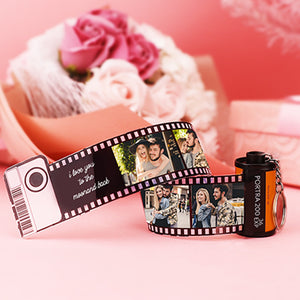 Custom Camera Roll Customizable Film Roll Keychain Romantic Customized Gifts for Her