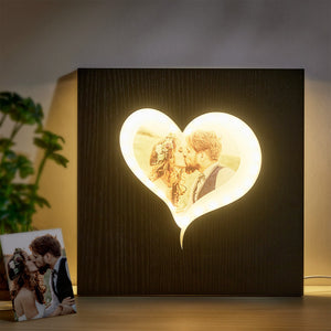 Custom Photo Night Light Creative Sandwich Light Heart Home Gifts - photomoonlamp