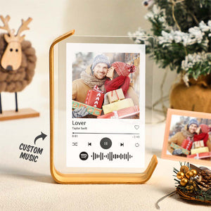 Custom L-shape Spotify Photo Frames Personalized Acrylic Picture Frame for Tabletop or Desktop Decor - photomoonlamp