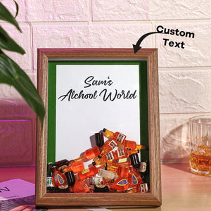 Custom Text Hollow Frame With Wine Bottles Inside Creative Gifts For Men - photomoonlamp