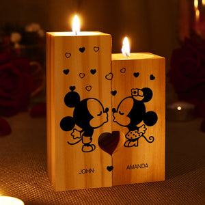 Custom Engraved Mickey Mouse Candle Holder Gift