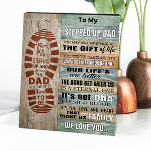 Personalised Stepped Up Dad Frame Father's Day Gift for Dad - photomoonlampau