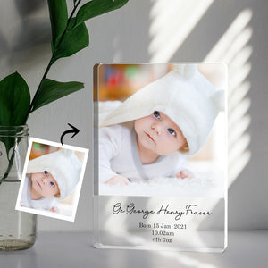 Custom Photo Plaque Personalized Acrylic Photo Block Custom Acrylic Photo Print Gifts for Baby
