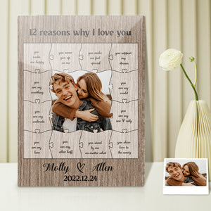 2 Reasons Why I Love You with Acrylic Photo Plaque Personalized Valentine's Day or Romantic Anniversary Gift for Boyfriend