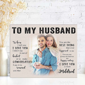 To My Husband Custom Photo Frame Personalised Table Decor Valentine's Gifts for Him
