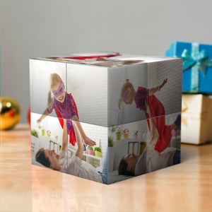 Christmas Gifts Custom Multi Photo Folding Magic rubic's Cube Gift For Mom