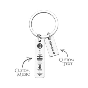 Custom Music Code Keychain Personalized Creative Name Scannable Spotify Code Keychain Gift For Her - photomoonlamp