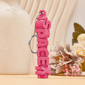 3D Printed Personalized Name Keychain Colorful Name Tags Personalized Gifts for Him - photomoonlamp