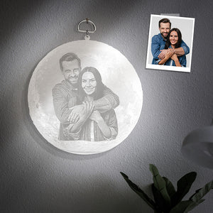 Custom Moon Wall Lamp Shades Personalized Picture Light Custom 3D Print Luna Light  Touch Three Colors Gifts for Her