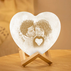 Custom Photo Heart Lamp Personalized Night Light 3D Printed (10-15cm) for Wife
