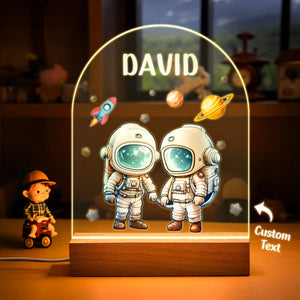 Custom Astronaut kids kids bedside lamp with Name Personalized  Perfect Gift for Baby Kids with Star and Cloud Night light - photomoonlamp