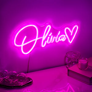 Anniversary Gift Personalized Name Neon Sign Custom Home Wall Decorations Light Sign