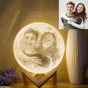 Anniversary Gifts Personalized Moon Photo Lamp Shades Custom Picture Light & Engraving Custom 3D Print Luna Light Painting Light