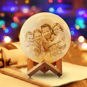 Personalized 3D Printed Photo Moon Lamp, Engraved Lamp(10CM-20CM)