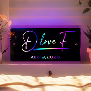 Custom Name Mirror Sign Personalised LED illuminated Light-Up Bedroom Sign Unique Valentine's Gifts
