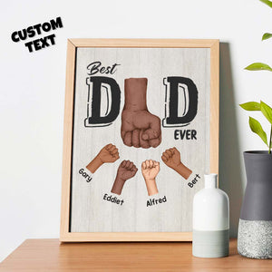 Best Dad Ever - Family Personalized Custom Ornaments - Father's Day Gift For Dad - photomoonlamp