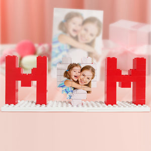 Personalized Mom Photo Building Brick Puzzles Photo Block Mother's Day Gifts - photomoonlamp