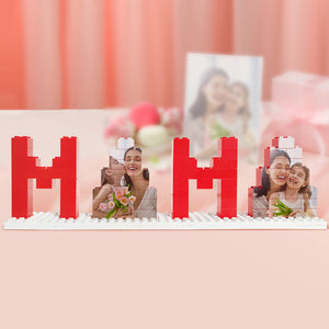 Personalized Mama Photo Building Brick Puzzles Photo Block Mother's Day Gifts - photomoonlamp