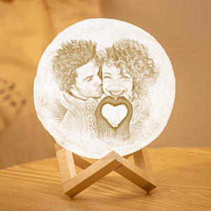 Moon Photo Lamp Shades Personalized Picture Light & Engraving Custom 3D Print Luna Light Painting Light for Lover