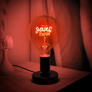 Custom Couple Gifts Personalized Name Light Bulbs Vintage Edison Led Filament Modeling Lamp Home Decor