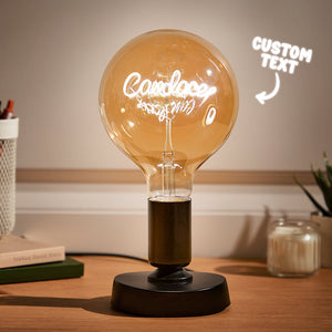 Custom Text Vintage Edison Led Filament Modeling Lamp Soft Light Bulbs Decorative Light Led