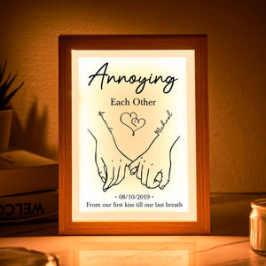 Personalized Together Forever Frame Light Box Custom Desktop Decoration Gift For Couple Anniversary Gift - photomoonlamp