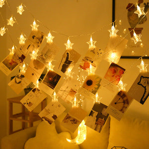 Star Clip LED String Light Romantic Home Decor Proposal