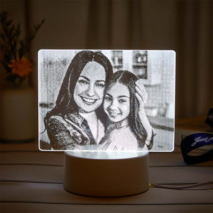 Custom Portrait Night Light Personalized Engraved Photo 3D Lamp Gifts For Mom