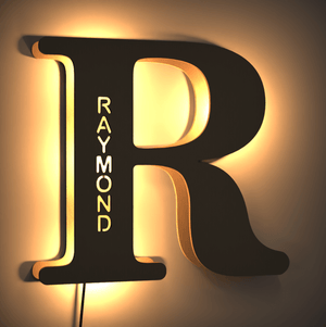 Letter R Custom Name Sign Wall Light Bedroom Decor Light Corridor Light Night Lamp