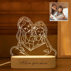 Gifts for Mom Photo Lamp LED light Custom Portrait Night Light