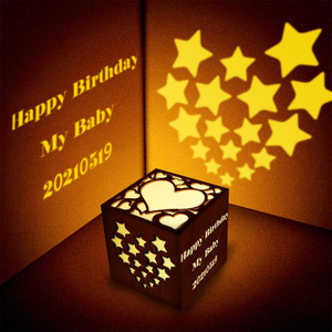Birthday Gifts Engraved Lantern Box Personalized Projection Light Custom Lamp