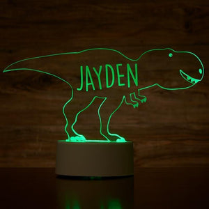 Personalized Diplodocus Dinosaur Lamp With Custom Name Night Light Kid's Bedroom Decor Children's Night Light