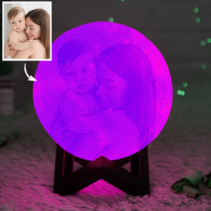Personalized Photo Moon Lamp 3D Printing, Engraved Lamp(10CM-20CM)