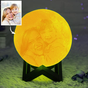 Mom's Gifts Custom Photo Moon Lamp Picture Light Engraved