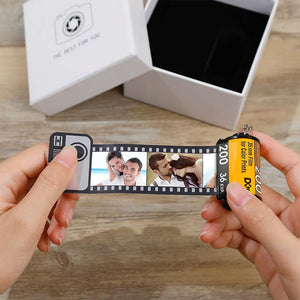 for Her Personalized Film Album Roll Keychain with Pictures Customized Photo Keyring