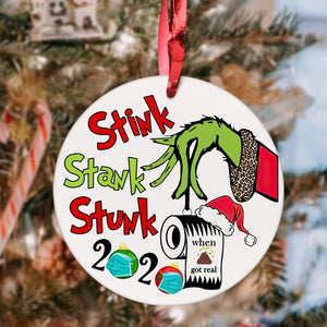 Single-sided Custom Photo Ornaments Stink Stank Stunk Ornament Personalized