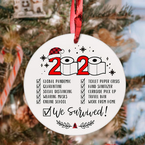 Custom Photo Ornaments Single-sided We Survived