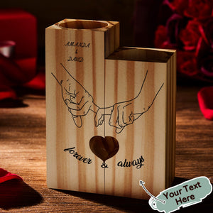To My Best Lover Custom Candlestick Wooden Gift