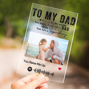 To My Dad Personalised Photo Text Lamp Acrylic Light Plaque Gifts for Dad
