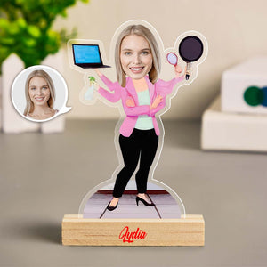 Custom Busy Woman Personalized Face Decor Gifts for Her