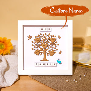 Custom Names Tree Frame Desk Decoration Personalized Family Tree Father's Day Gifts - photomoonlamp