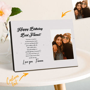 Custom Photo Frame Personalized Name and Photo Frame Happy Birthday Best Friend