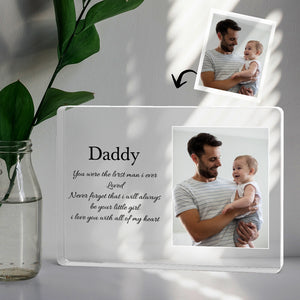 Father's Day Gifts Custom Plaque Personalized Acrylic Photo Block Custom Photo Block Memory Photo Block Custom Clear Block Plaque