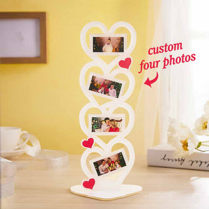 Custom Photo Frame Heart-shaped Acrylic Ornament Desktop Decor Gift for Her - photomoonlamp