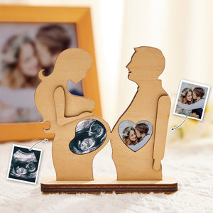 Custom B-scan Photo Ornaments Creative Newborn Couple Gifts - photomoonlamp