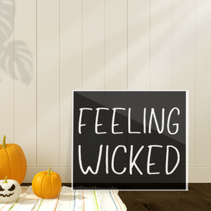 Feeling Wicked Halloween Plaque Tiered Tray Decor