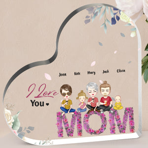 Heart Personalized Acrylic Plaque Love Gifts for Mom