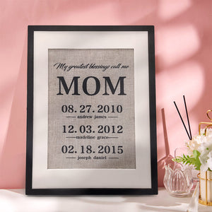Personalized Mother Gift My Greatest Blessings Call Me Mom Name Sign Gift for Mother - photomoonlamp